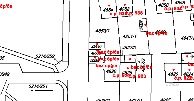 Chotěboř 42143861 na parcele st. 4853/3 v KÚ Chotěboř, Katastrální mapa