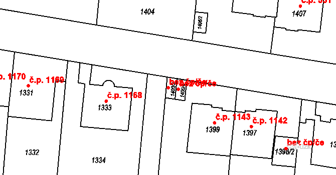 Praha 47898861 na parcele st. 1400/3 v KÚ Břevnov, Katastrální mapa