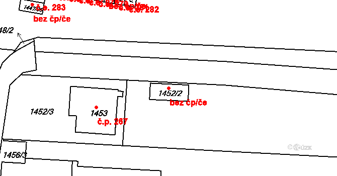 Židlochovice 48685861 na parcele st. 1452/2 v KÚ Židlochovice, Katastrální mapa