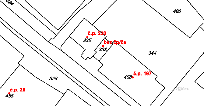 Velká Losenice 49530861 na parcele st. 338 v KÚ Velká Losenice, Katastrální mapa