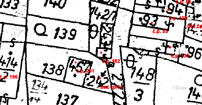 Lukavec 162 na parcele st. 243 v KÚ Lukavec u Pacova, Katastrální mapa