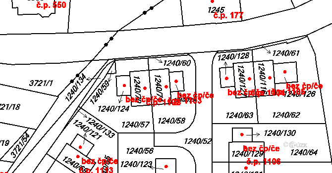 Liberec VI-Rochlice 1103, Liberec na parcele st. 1240/71 v KÚ Rochlice u Liberce, Katastrální mapa