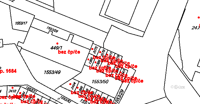 Opava 39462862 na parcele st. 2076 v KÚ Kateřinky u Opavy, Katastrální mapa