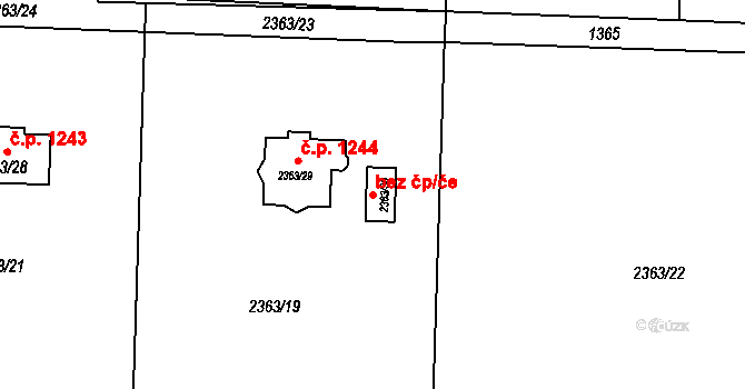 Dolní Lutyně 45421862 na parcele st. 2363/30 v KÚ Dolní Lutyně, Katastrální mapa