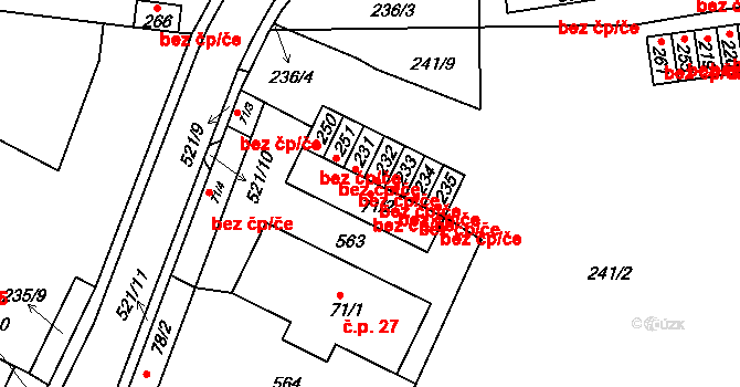 Ústí nad Orlicí 47811862 na parcele st. 71/2 v KÚ Kerhartice nad Orlicí, Katastrální mapa