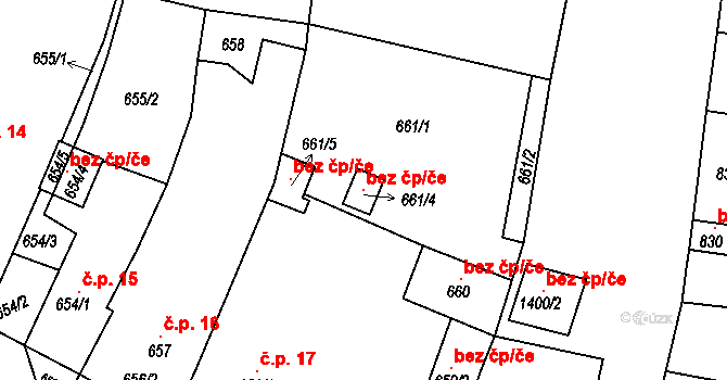 Proboštov 96226862 na parcele st. 661/4 v KÚ Proboštov u Teplic, Katastrální mapa