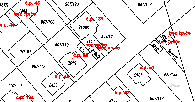 Beroun 118225863 na parcele st. 2188/2 v KÚ Beroun, Katastrální mapa