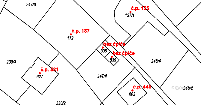 Libhošť 38944863 na parcele st. 538 v KÚ Libhošť, Katastrální mapa