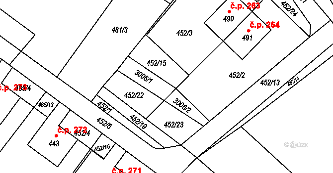 Kunčina 40117863 na parcele st. 351 v KÚ Kunčina, Katastrální mapa