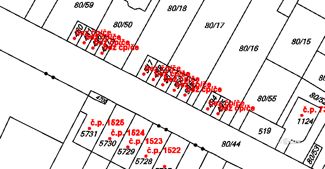 Pardubice 40418863 na parcele st. 567 v KÚ Studánka, Katastrální mapa