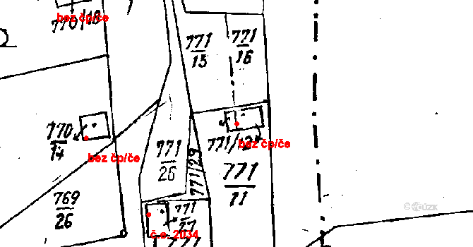 Dobšice 40968863 na parcele st. 771/12 v KÚ Dobšice u Znojma, Katastrální mapa
