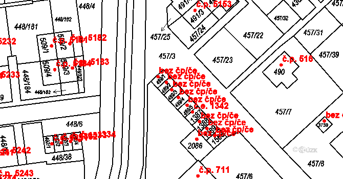 Otrokovice 41205863 na parcele st. 489/3 v KÚ Otrokovice, Katastrální mapa