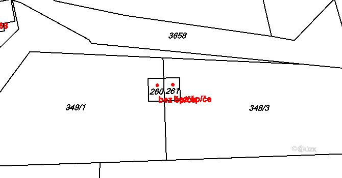 Lipník nad Bečvou 43838863 na parcele st. 261 v KÚ Loučka, Katastrální mapa