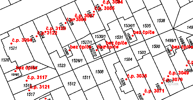 Chomutov 45018863 na parcele st. 1527/2 v KÚ Chomutov II, Katastrální mapa