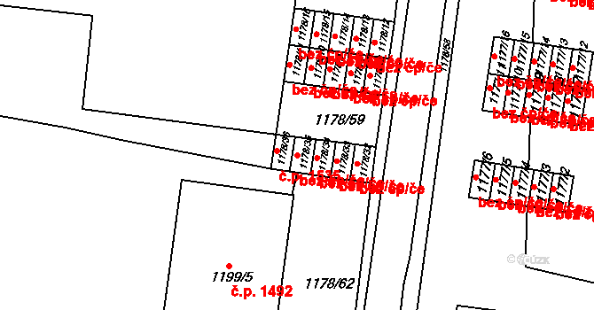 Moravská Třebová 46413863 na parcele st. 1178/35 v KÚ Moravská Třebová, Katastrální mapa