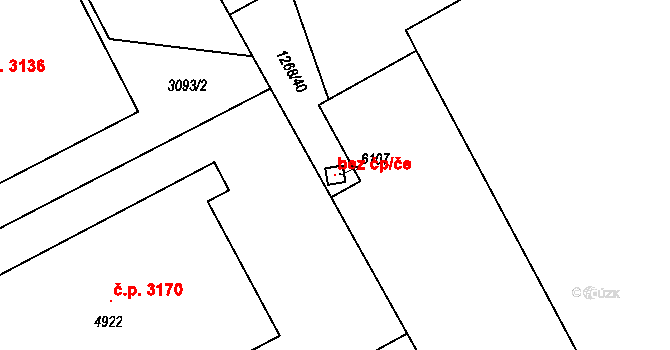 Šumperk 105678864 na parcele st. 6107 v KÚ Šumperk, Katastrální mapa