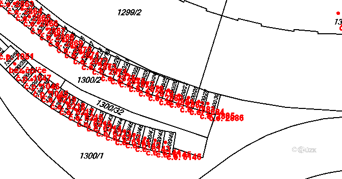 Klíše 2881, Ústí nad Labem na parcele st. 1300/26 v KÚ Klíše, Katastrální mapa