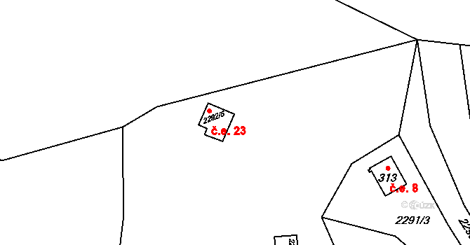 Kožichovice 34, Katastrální mapa