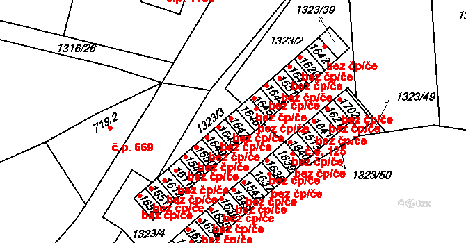 Polná 38686864 na parcele st. 1647 v KÚ Polná, Katastrální mapa