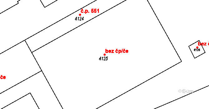 Hranice 38802864 na parcele st. 4125 v KÚ Hranice, Katastrální mapa