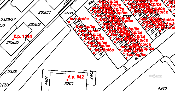 Brno 39473864 na parcele st. 3340 v KÚ Komín, Katastrální mapa