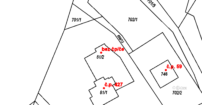 Třinec 41370864 na parcele st. 81/2 v KÚ Nebory, Katastrální mapa