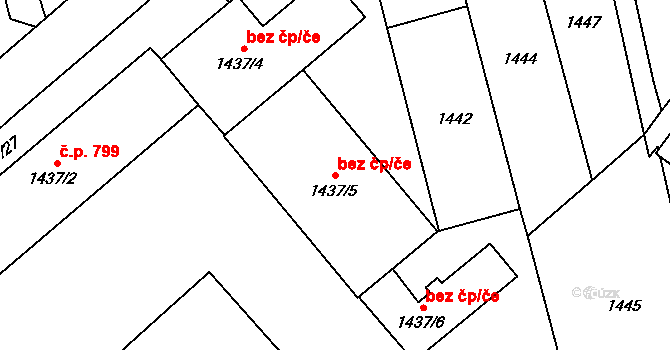 Opava 43812864 na parcele st. 1437/5 v KÚ Kylešovice, Katastrální mapa