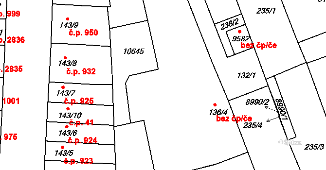 Hodonín 44813864 na parcele st. 136/4 v KÚ Hodonín, Katastrální mapa