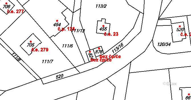 Louňovice 46149864 na parcele st. 824 v KÚ Louňovice, Katastrální mapa