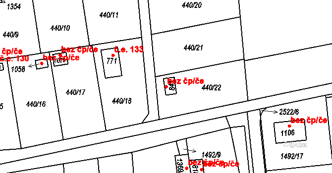 Svitavy 46404864 na parcele st. 841 v KÚ Čtyřicet Lánů, Katastrální mapa