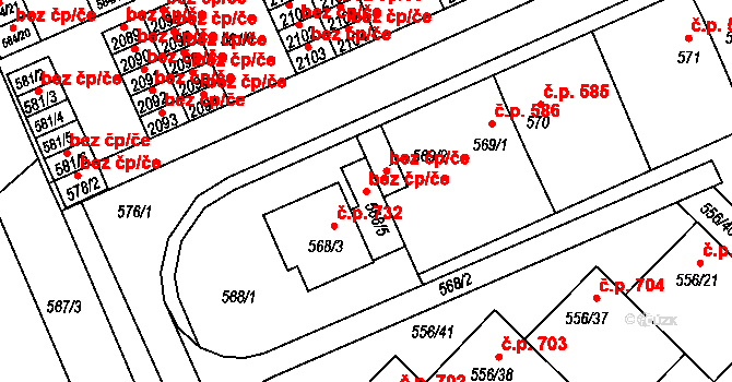 Chropyně 50112864 na parcele st. 568/5 v KÚ Chropyně, Katastrální mapa