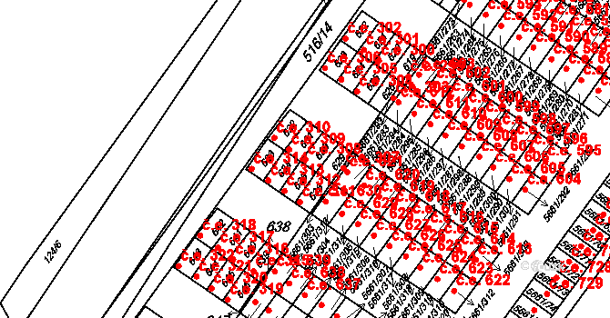 Pístov 308, Jihlava na parcele st. 630 v KÚ Pístov u Jihlavy, Katastrální mapa