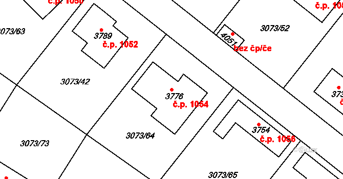 Žichlínské Předměstí 1054, Lanškroun na parcele st. 3776 v KÚ Lanškroun, Katastrální mapa