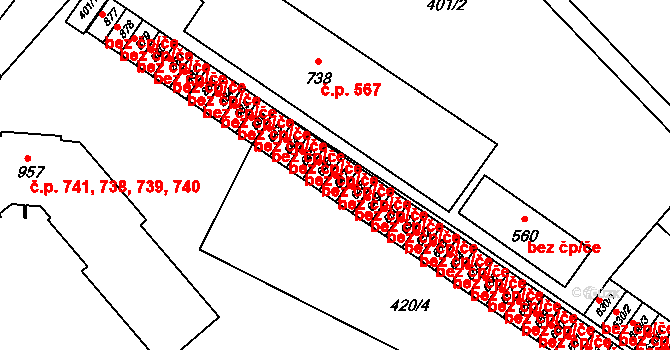 Sezemice 42061865 na parcele st. 647 v KÚ Sezemice nad Loučnou, Katastrální mapa