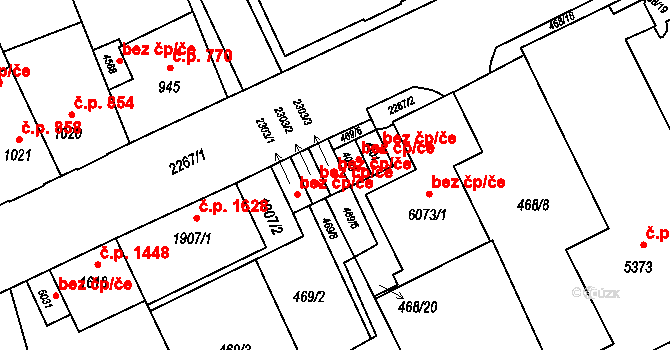 Šumperk 44943865 na parcele st. 2303/3 v KÚ Šumperk, Katastrální mapa