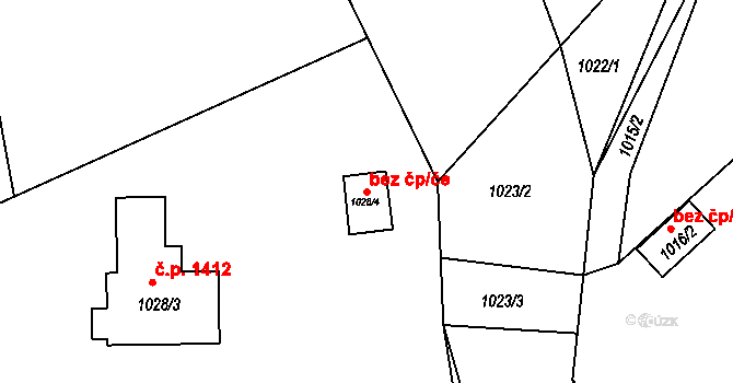 Bystřice 80942865 na parcele st. 1028/4 v KÚ Bystřice nad Olší, Katastrální mapa