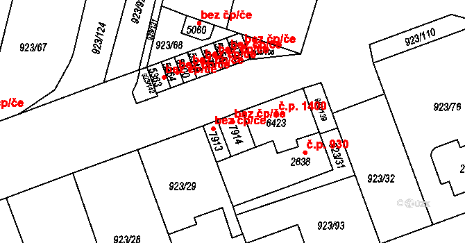 Třebíč 87185865 na parcele st. 7914 v KÚ Třebíč, Katastrální mapa