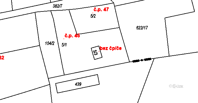 Oleška 105510866 na parcele st. 5/3 v KÚ Krymlov, Katastrální mapa