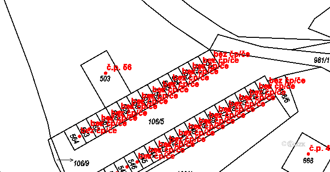 Žebrák 40571866 na parcele st. 555 v KÚ Žebrák, Katastrální mapa