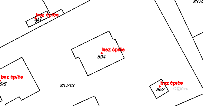 Děčín 42110866 na parcele st. 894 v KÚ Bynov, Katastrální mapa