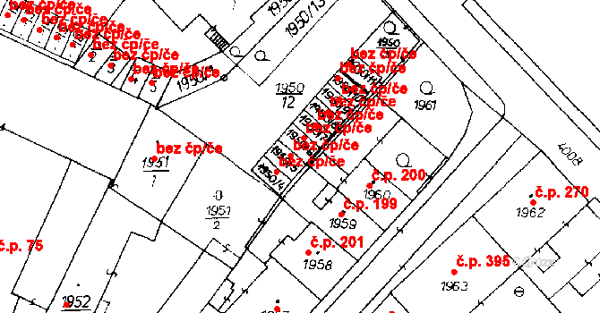 Poděbrady 42648866 na parcele st. 1950/6 v KÚ Poděbrady, Katastrální mapa