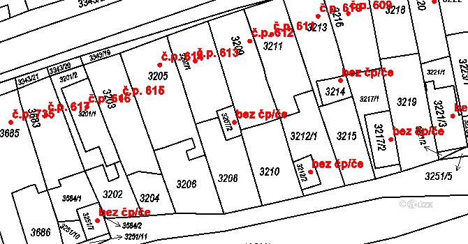 Jirkov 42851866 na parcele st. 3207/2 v KÚ Jirkov, Katastrální mapa