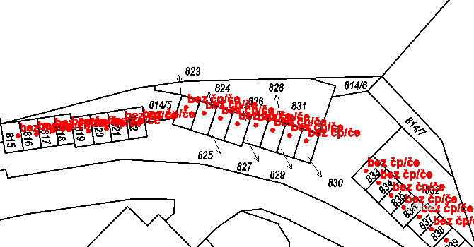 Komárov 46988866 na parcele st. 826 v KÚ Komárov u Hořovic, Katastrální mapa