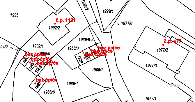 Liberec 47312866 na parcele st. 1991 v KÚ Ruprechtice, Katastrální mapa