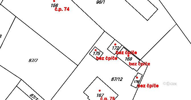 Čikov 82310866 na parcele st. 175 v KÚ Čikov, Katastrální mapa