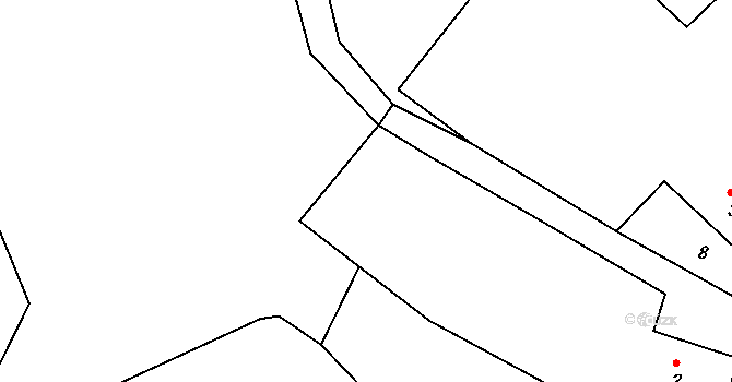 Kracovice 2, Stařeč na parcele st. 2 v KÚ Kracovice, Katastrální mapa