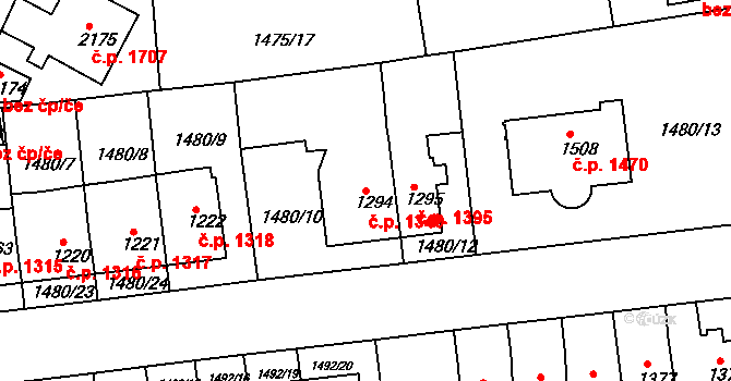 Předměstí 1340, Svitavy na parcele st. 1294 v KÚ Svitavy-předměstí, Katastrální mapa