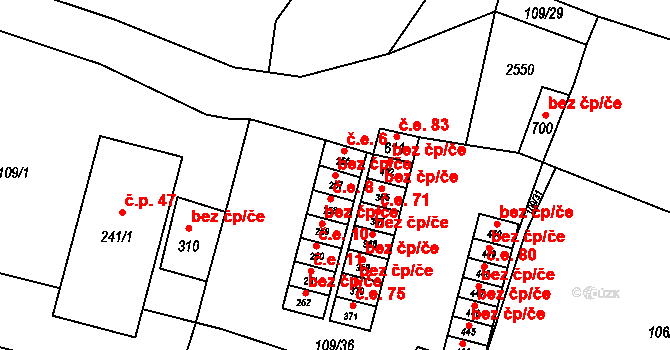 Lubenec 40614867 na parcele st. 257 v KÚ Lubenec, Katastrální mapa