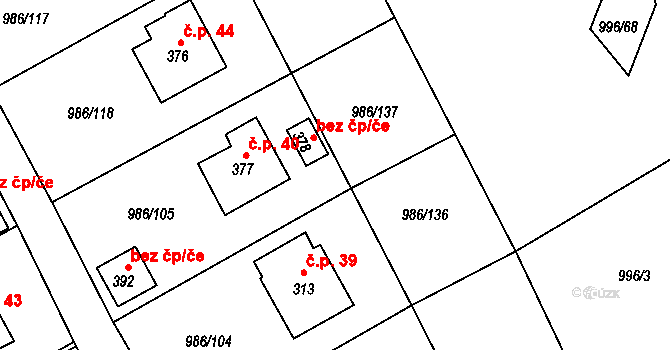 Studenec 44294867 na parcele st. 378 v KÚ Rovnáčov, Katastrální mapa