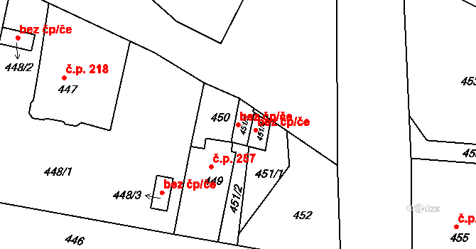 Liberec 47002867 na parcele st. 451/3 v KÚ Doubí u Liberce, Katastrální mapa